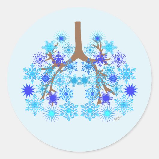 CF Winter Runder Aufkleber (Vorderseite)