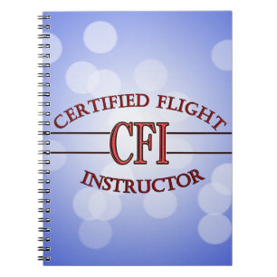 CFI LOGO RED CERTIFIFIFIFIED FLIGHT INSTRUCTOR NOTIZBLOCK