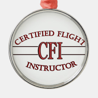 CFI LOGO RED CERTIFIFIFIFIED FLIGHT INSTRUCTOR ORNAMENT AUS METALL
