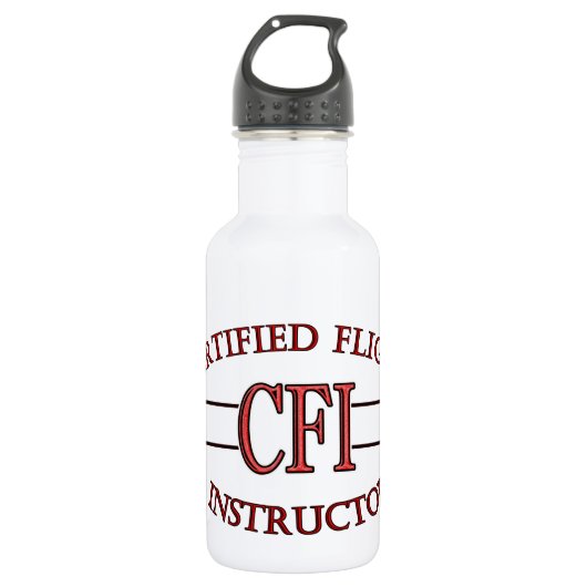 CFI LOGO RED CERTIFIFIFIFIED FLIGHT INSTRUCTOR TRINKFLASCHE (Vorderseite)