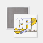 CFI-LOGO - ZERTIFIZIERTER FLUGZEUG MAGNET (Vorderseite/Rückseite)