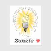 CFL Bulb Dim The Lights Earth Hour Aufkleber (Blatt)