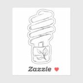 CFL Light Bulb Sketch Aufkleber (Blatt)