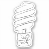 CFL Light Bulb Sketch Aufkleber (Vorderseite)