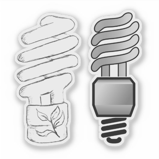 CFL Light Bulbs Aufkleber (Vorderseite)