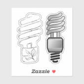 CFL Light Bulbs Aufkleber (Blatt)