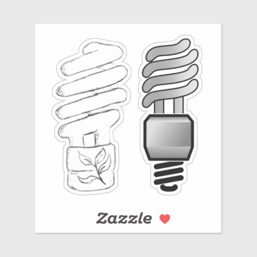 CFL Light Bulbs Aufkleber (Blatt)