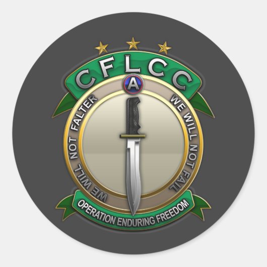 CFLCC Operation Dauerhafte Freiheit Runder Aufkleber (Vorderseite)