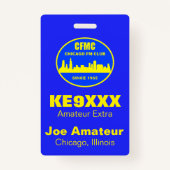 CFMC Vertical Call Sign & Name Abzeichen Ausweis (Vorderseite)