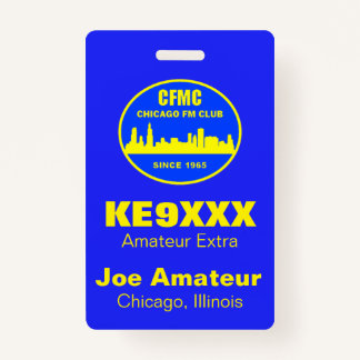 CFMC Vertical Call Sign & Name Abzeichen Ausweis