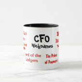 CFO Nicknames Funny Synonyms und Job Titles Tasse (Zentrum)