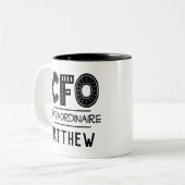 CFO Personalisiertes Geschenk für Chief Financial  Zweifarbige Tasse (Vorderseite Links)
