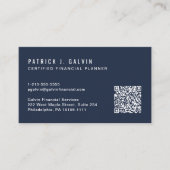 CFP Certified Financial Planner QR-Code Blau Visitenkarte (Vorderseite)