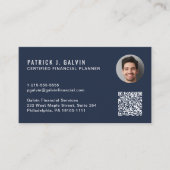 CFP Certified Financial Planner QR-Code-Foto Visitenkarte (Vorderseite)