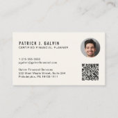 CFP Certified Financial Planner QR-Code-Foto Visitenkarte (Vorderseite)