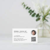 CFP Certified Financial Planner QR-Code Foto Visitenkarte (Stehend Vorderseite)