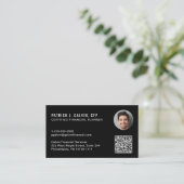 CFP Certified Financial Planner QR-Code Foto Visitenkarte (Stehend Vorderseite)