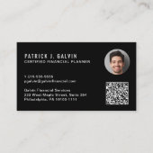 CFP Certified Financial Planner QR-Code-Foto Visitenkarte (Vorderseite)