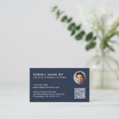 CFP Certified Financial Planner QR-Code Foto Visitenkarte (Stehend Vorderseite)