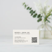 CFP Certified Financial Planner QR-Code Visitenkarte (Stehend Vorderseite)