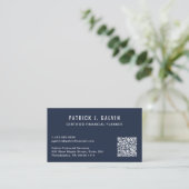 CFP Finanzplaner QR Code Blau Visitenkarte (Stehend Vorderseite)