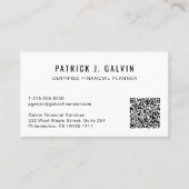 CFP Finanzplaner QR Code Visitenkarte (Vorderseite)