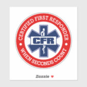 CFR (Certified First Responder) Aufkleber (Blatt)
