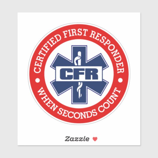 CFR (Certified First Responder) Aufkleber (Blatt)