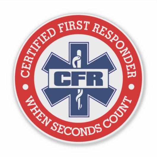 CFR (Certified First Responder) Aufkleber (Vorderseite)