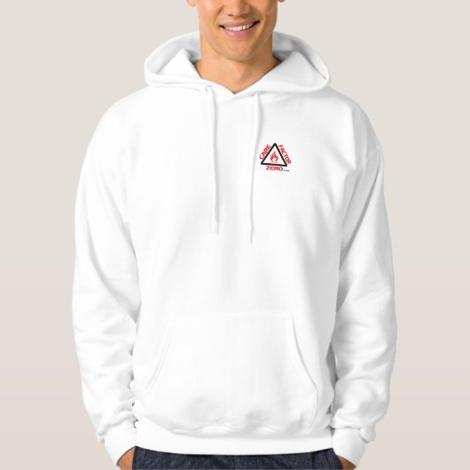 CFZ "auf Feuer" Logo über Brust Hoodie (Vorderseite)