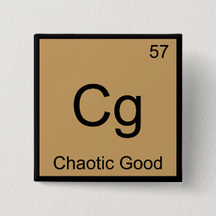 Cg - Chaotic Good Funny Chemistry Element Symbol T Button