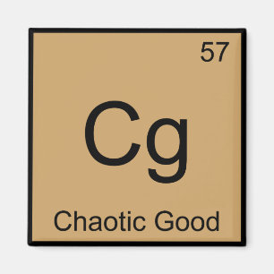 Cg - Chaotisch Gutes Lustiges Chemie-Element-Symbo Magnet