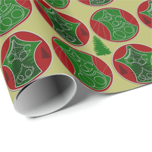 CG: Frohe Weihnacht-Packpapier (mit Baum) Geschenkpapier (Rolleneckpunkt)