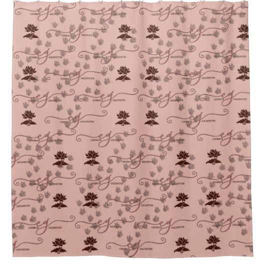 CG-Lotus Dragon Prints Duschvorhang (Vorderseite)