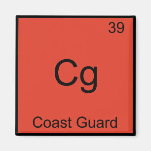 CG - Symbol für militärische Chemie der Küstenwach Magnet