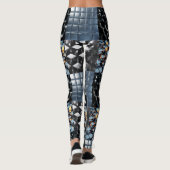 CGI Metallic Cube Grid with Reflektive Golden Ligh Leggings (Rückseite)
