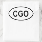 CGO OVALER AUFKLEBER (Tasche)