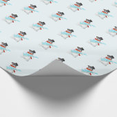 Cgristmas Snowman Gitarrist Wrapping Paper Geschenkpapier (Ecke)