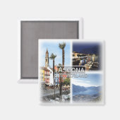 CH0280 Europa, Schweiz, Ascona, Kühlschrank Magnet (Vorderseite/Rückseite)