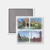 CH0290 Europa, Schweiz, Basel, Kühlschrank Magnet (Vorderseite/Rückseite)