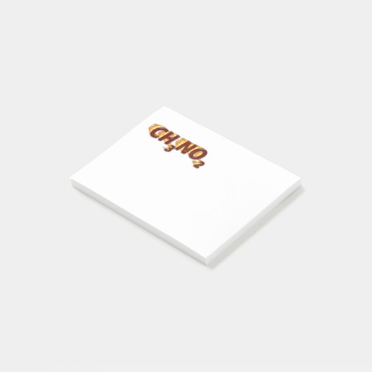 CH3NO2 - Nitro Post-it Klebezettel (angewinkelt)