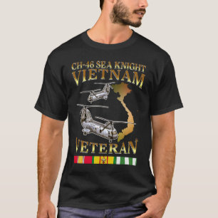 Ch 46 Seemann Hubschrauber Vietnam Krieg Veteran T-Shirt
