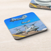 CH-46E MEERESKNIGHT GETRÄNKEUNTERSETZER (Linke Seite)