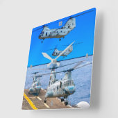 CH-46E MEERESKNIGHT QUADRATISCHE WANDUHR (Winkel)