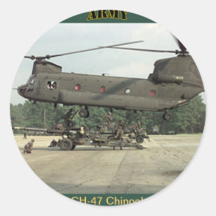 CH-47 Chinook-Aufkleber der US-Armee Runder Aufkleber
