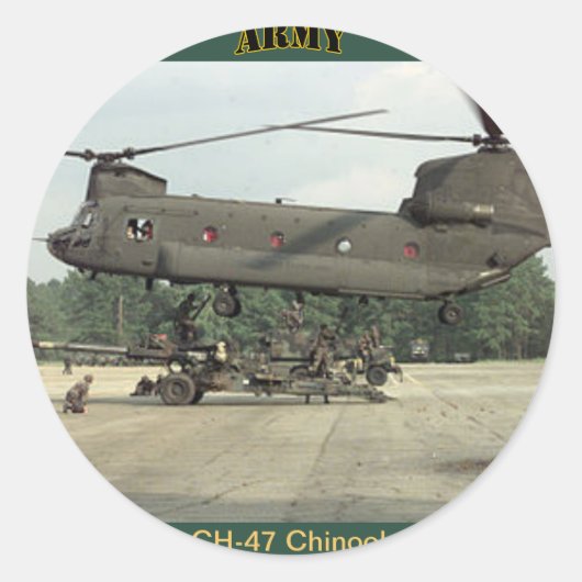 CH-47 Chinook-Aufkleber der US-Armee Runder Aufkleber (Vorderseite)