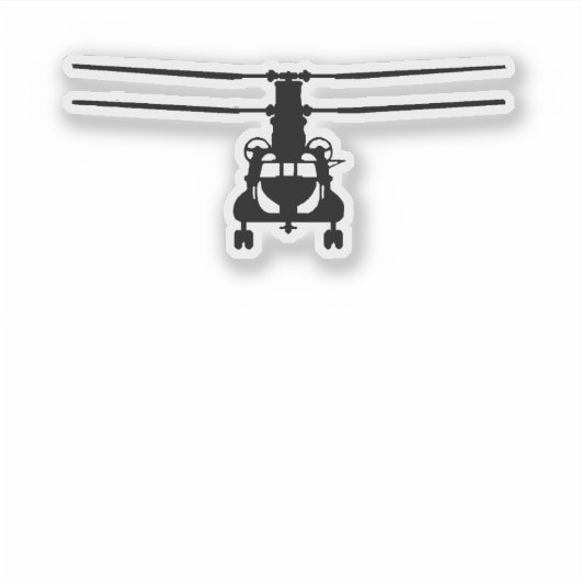 CH-47 Chinook Frontal View Aufkleber (Vorderseite)
