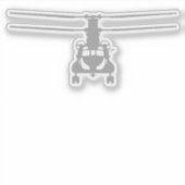 CH-47 Chinook Frontal View Gray Aufkleber (Vorderseite)