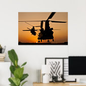 CH-47 CHINOOK HELICOPTER POSTER (Heimbüro)