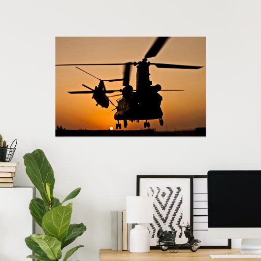 CH-47 CHINOOK HELICOPTER POSTER (Heimbüro)